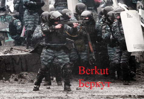 Yanukovych's dreaded Berkut riot police used live ammunition against protesters.