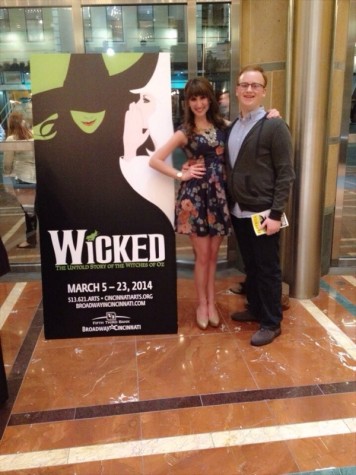 A friend and me in the lobby of the Aronoff Center to see Wicked