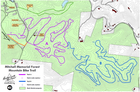 Mitchell Memorial Forest Bike Trail Map