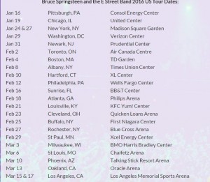 Bruce Tour Dates
