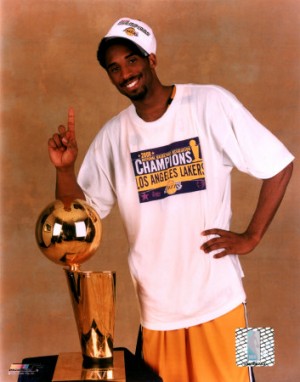 Kobe's third consecutive title wearing No. 8