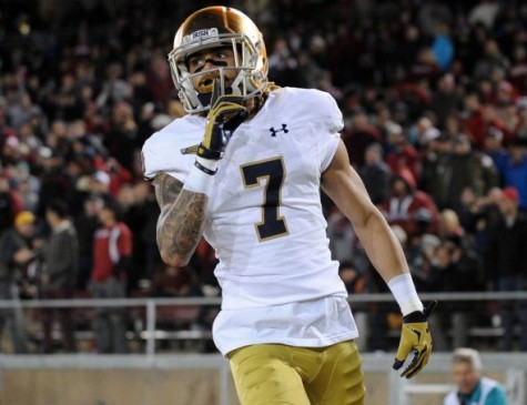 Photo by thejetpress.com, of Wideout Will Fuller from Notre Dame