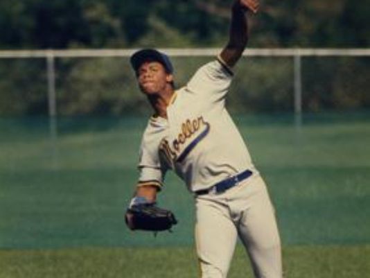 Griffey back when he played for Moeller high school