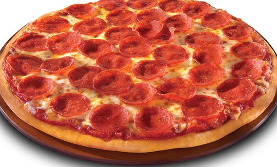 photo from cincyfavorites.com

A pepperoni pizza from LaRosas