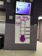 Our goal for the Car Raffle (photo courtesy of Mr. Bill)