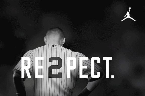 Animated GIF of Derek Jeter whos number will be retired this coming season by the Yankees.