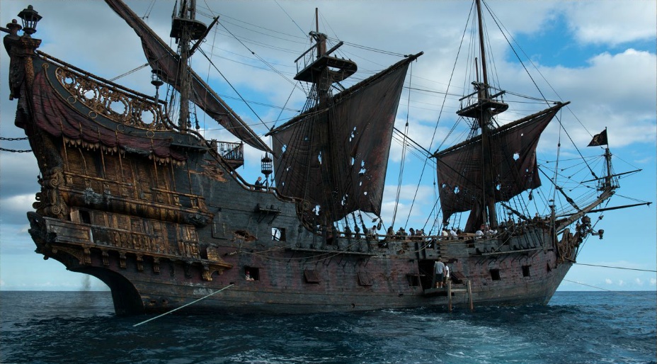 Pirate ships were huge and a equipped with cannons. 