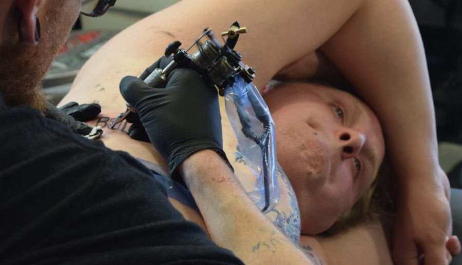 Bryce gets a B3LI3VE tattoo for friend Ryan Custer