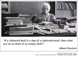 Albert Einsteins quote on is desk