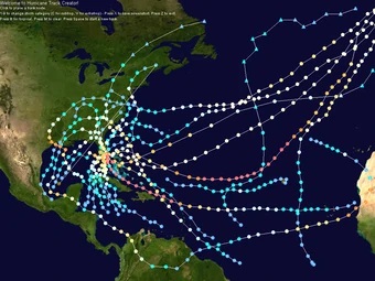 The hypothetical tracking of the 2020 Hurricane season. 