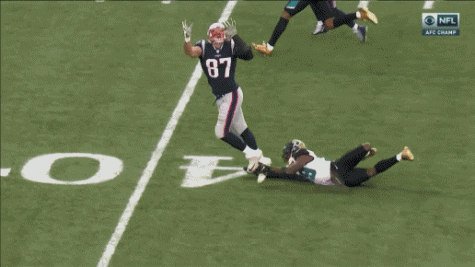 Gronkowski was still considered defenseless because he didn’t have time to clearly become a runner.