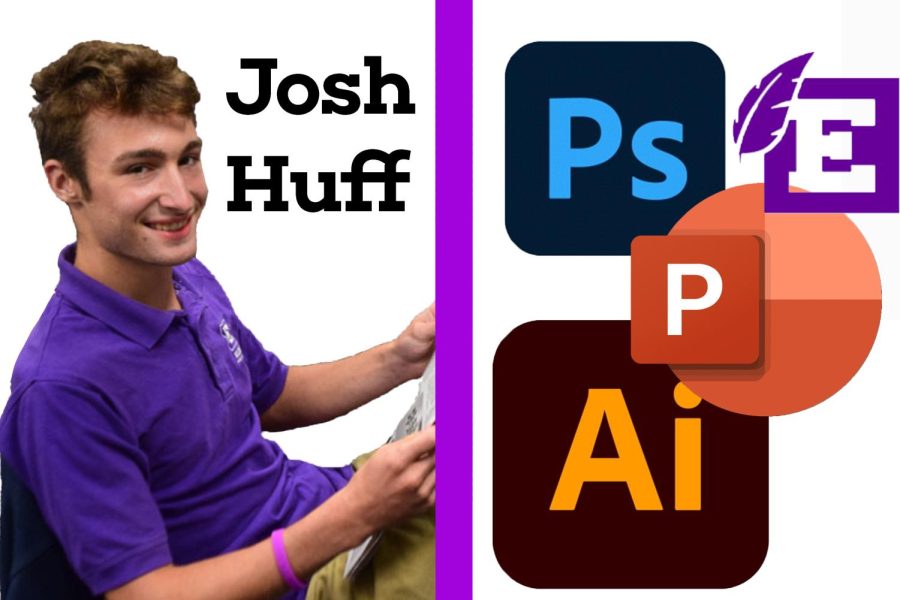 Huff has been taking graphic design more seriously since he started becoming more interested in creating content.