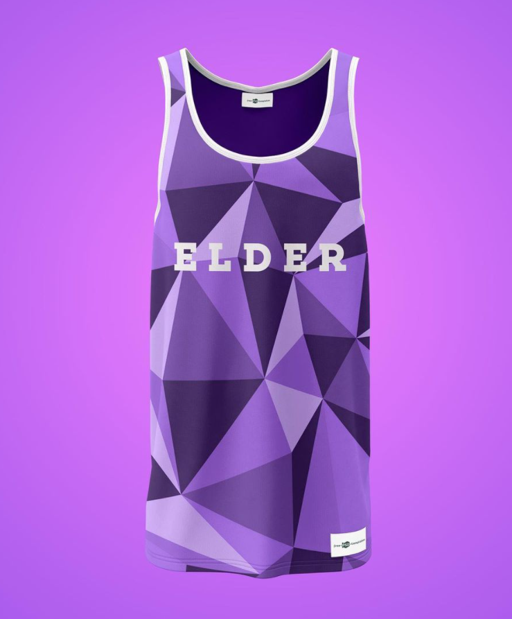 Huff designed this modern-looking jersey idea for the cross country team.
