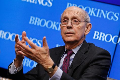 Justice Breyer speaks at a gathering of the Brookings Institute.