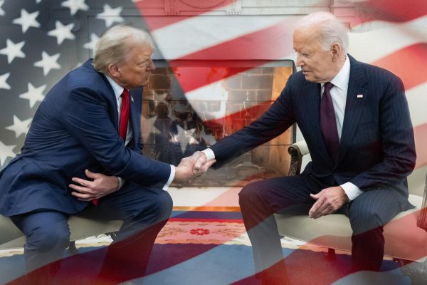 Cooperation is rare in today's political climate. Trump and Biden shake hands after the 2024 Presidential Election and discuss a transition of power.