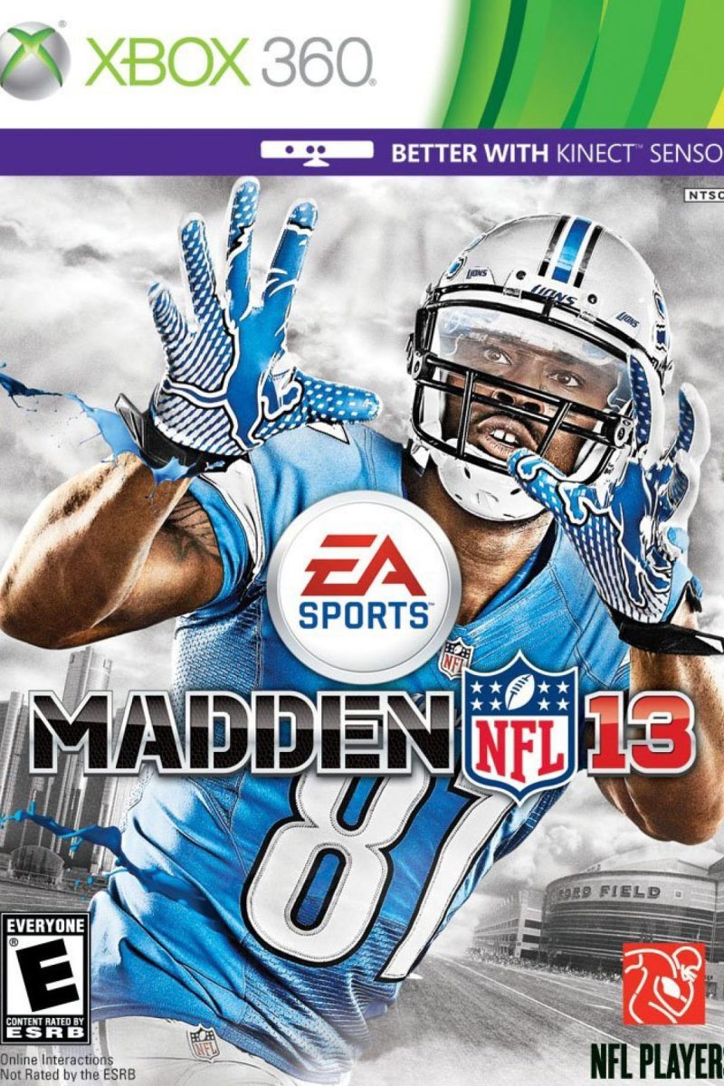 Madden 13 cover art featuring Calvin Johnson. 