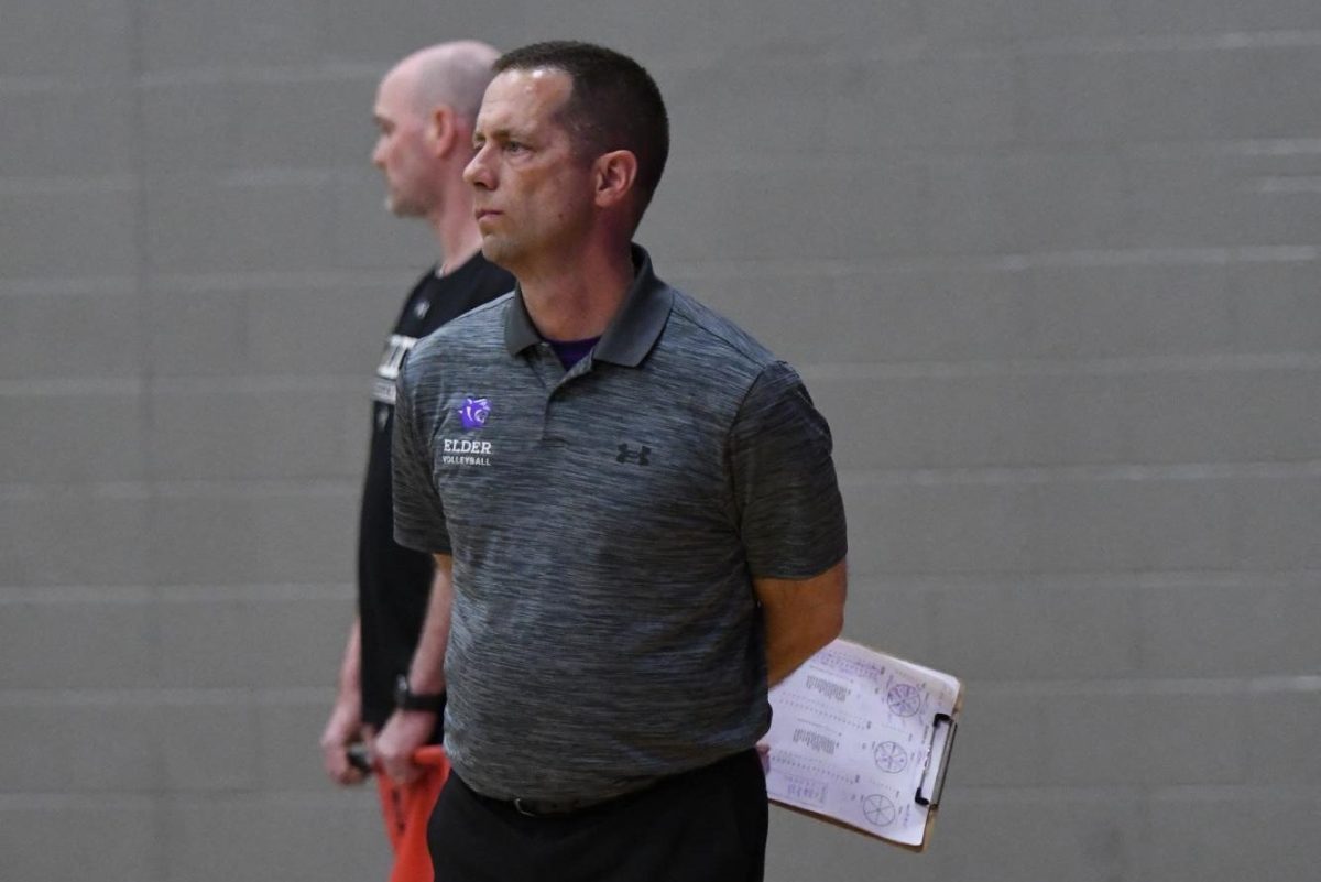 Coach Tierney watches intently 