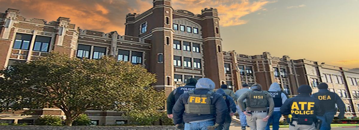 ATF, HSI, DEA and FBI agents arrive at Elder High School