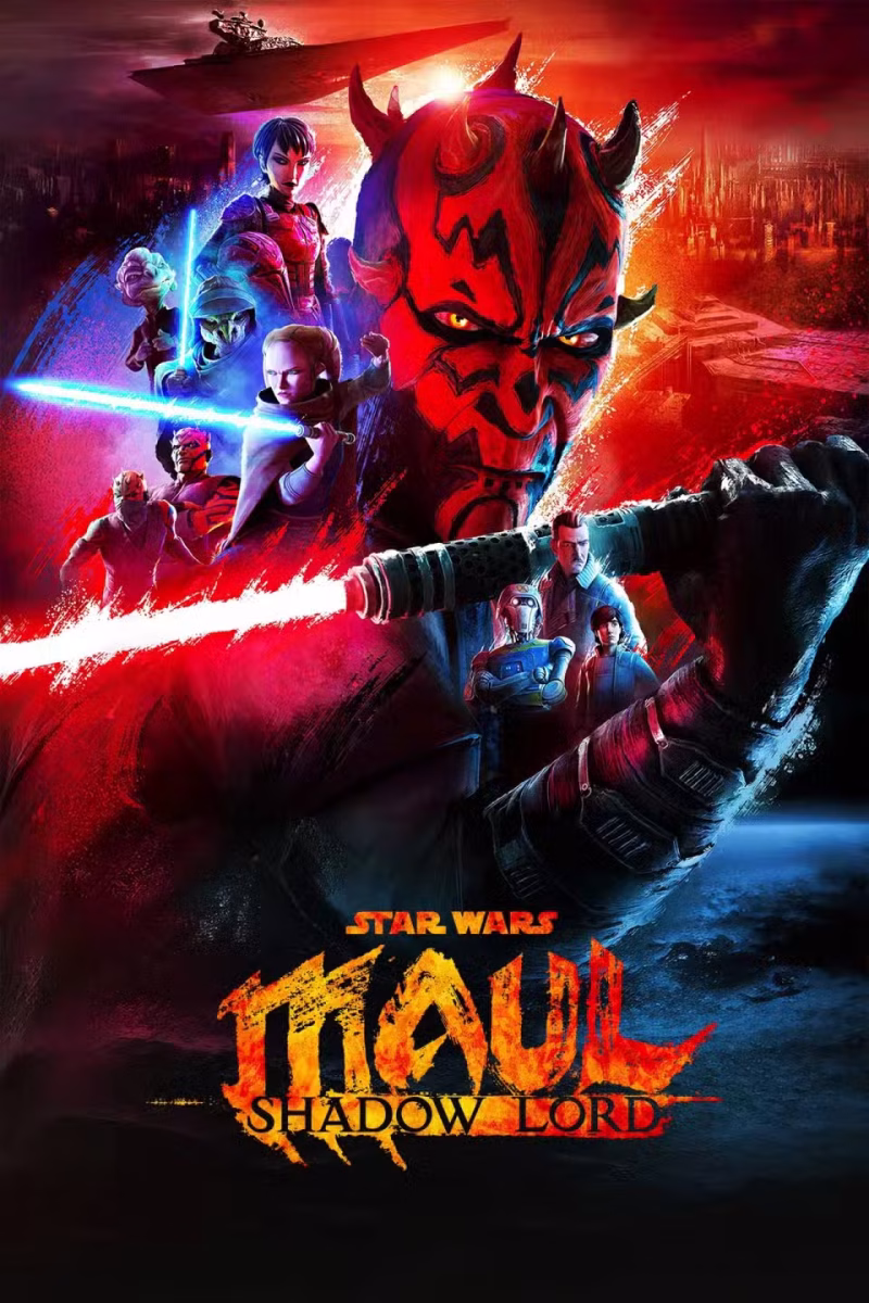 Maul Shadow Lord poster showing all the major characters